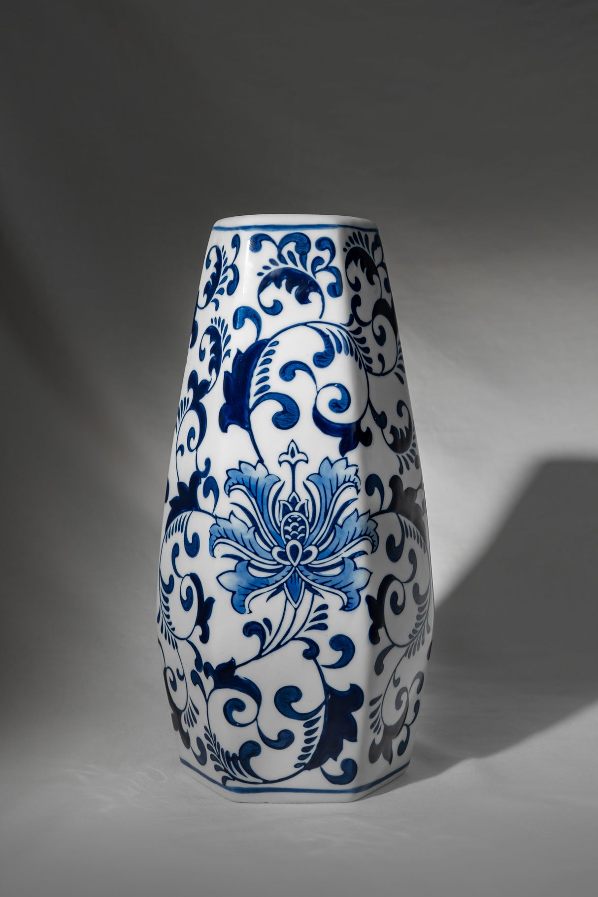 Blue Orchid Ceramic Vase – 27 cm
