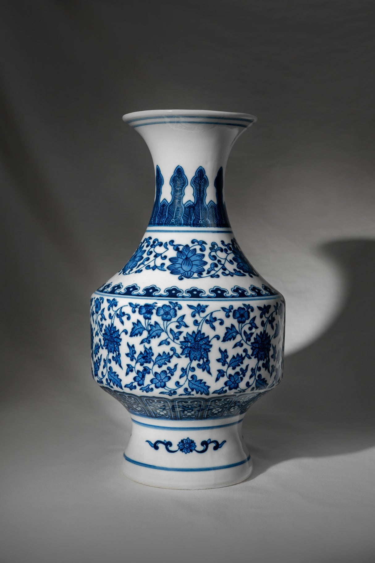 Regal Lotus Ceramic Vase – 30 cm