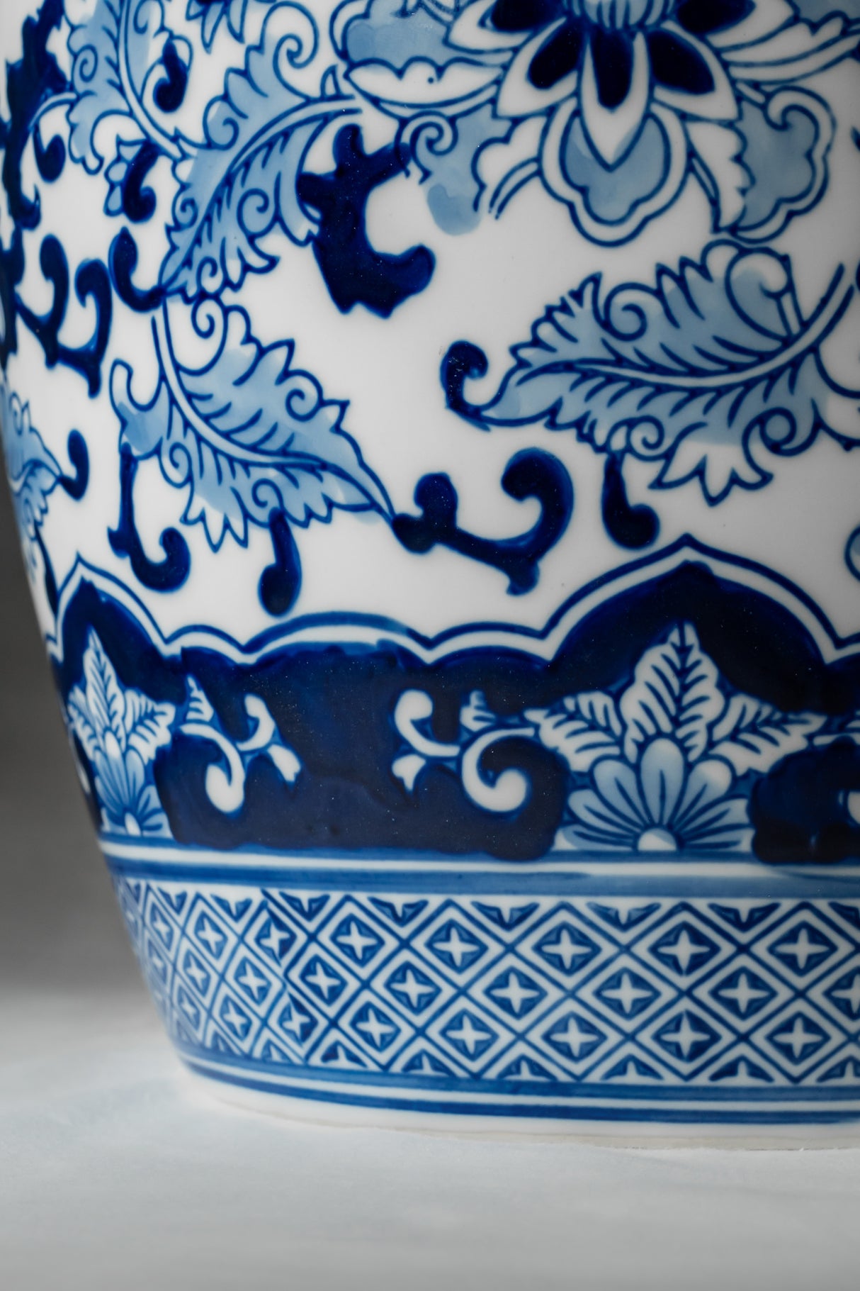 Royal Blossom Lidded Ceramic Jar – 32 cm