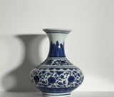 Royal Indigo Grand Porcelain Vase – 32 cm
