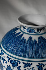 Royal Indigo Round Porcelain Vase – 15 cm