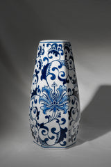 Blue Orchid Ceramic Vase – 27 cm