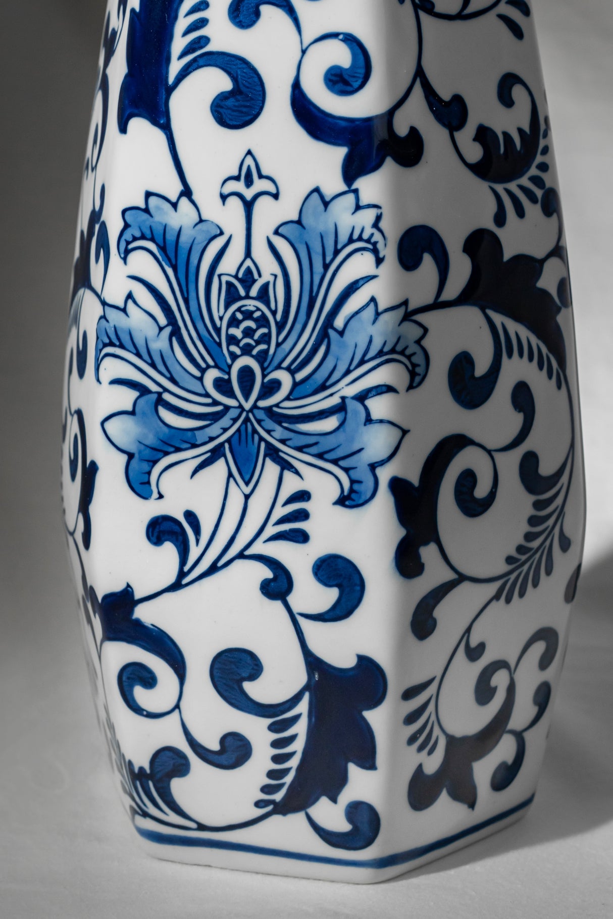 Blue Orchid Ceramic Vase – 27 cm