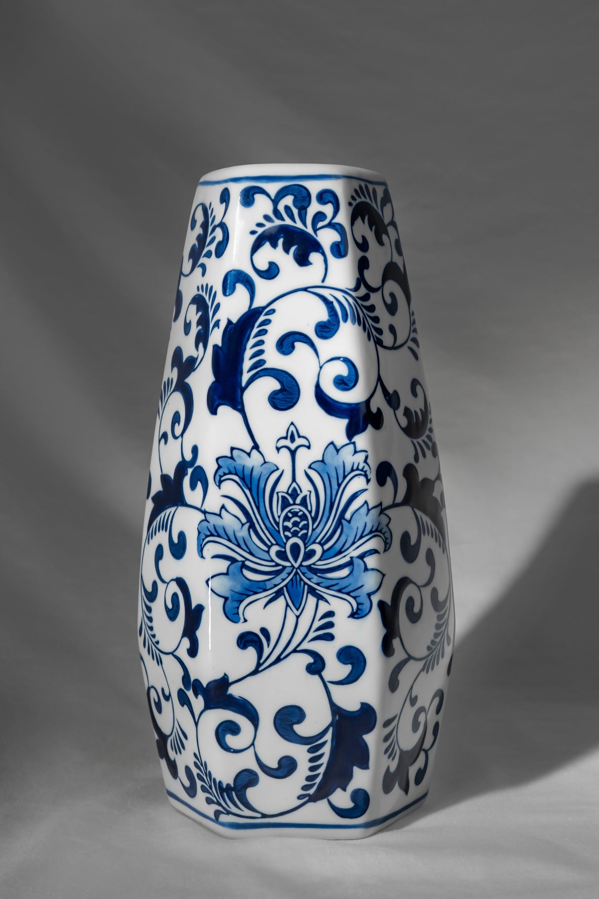 Blue Orchid Ceramic Vase – 27 cm