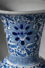Royal Indigo Flared Porcelain Vase – 33 cm