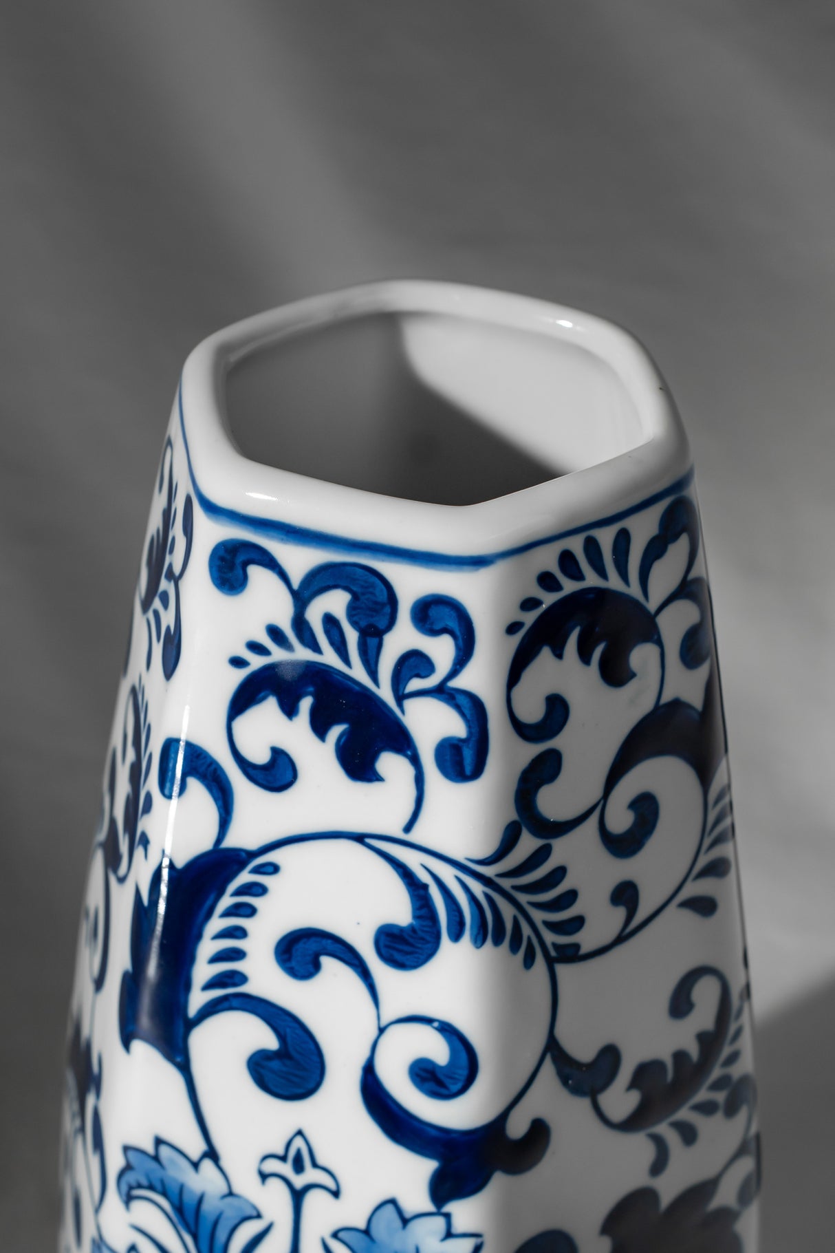 Blue Orchid Ceramic Vase – 27 cm