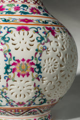 Imperial Blossom Porcelain Vase – 25 cm
