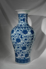 Royal Indigo Grand Porcelain Vase – 68 cm