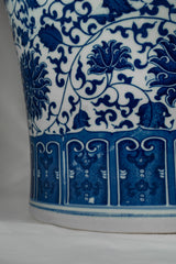 Royal Indigo Grand Porcelain Vase – 68 cm