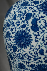 Royal Indigo Grand Porcelain Vase – 68 cm
