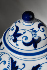 Blue Floral Lidded Jar – 26 cm