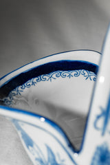 Blue & White Ceramic Basket – 21 cm