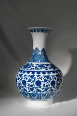 Royal Indigo Petite Porcelain Vase – 32 cm