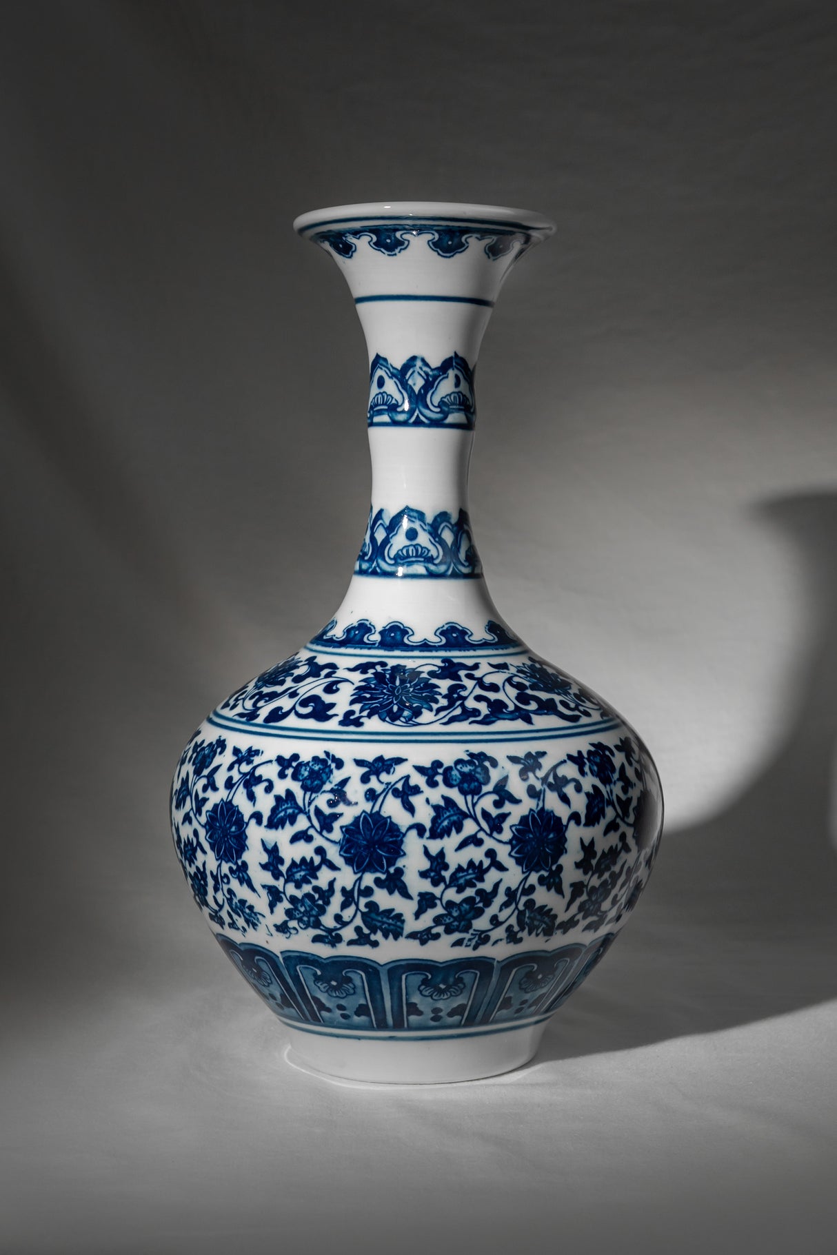Imperial Bloom Ceramic Vase – 32 cm