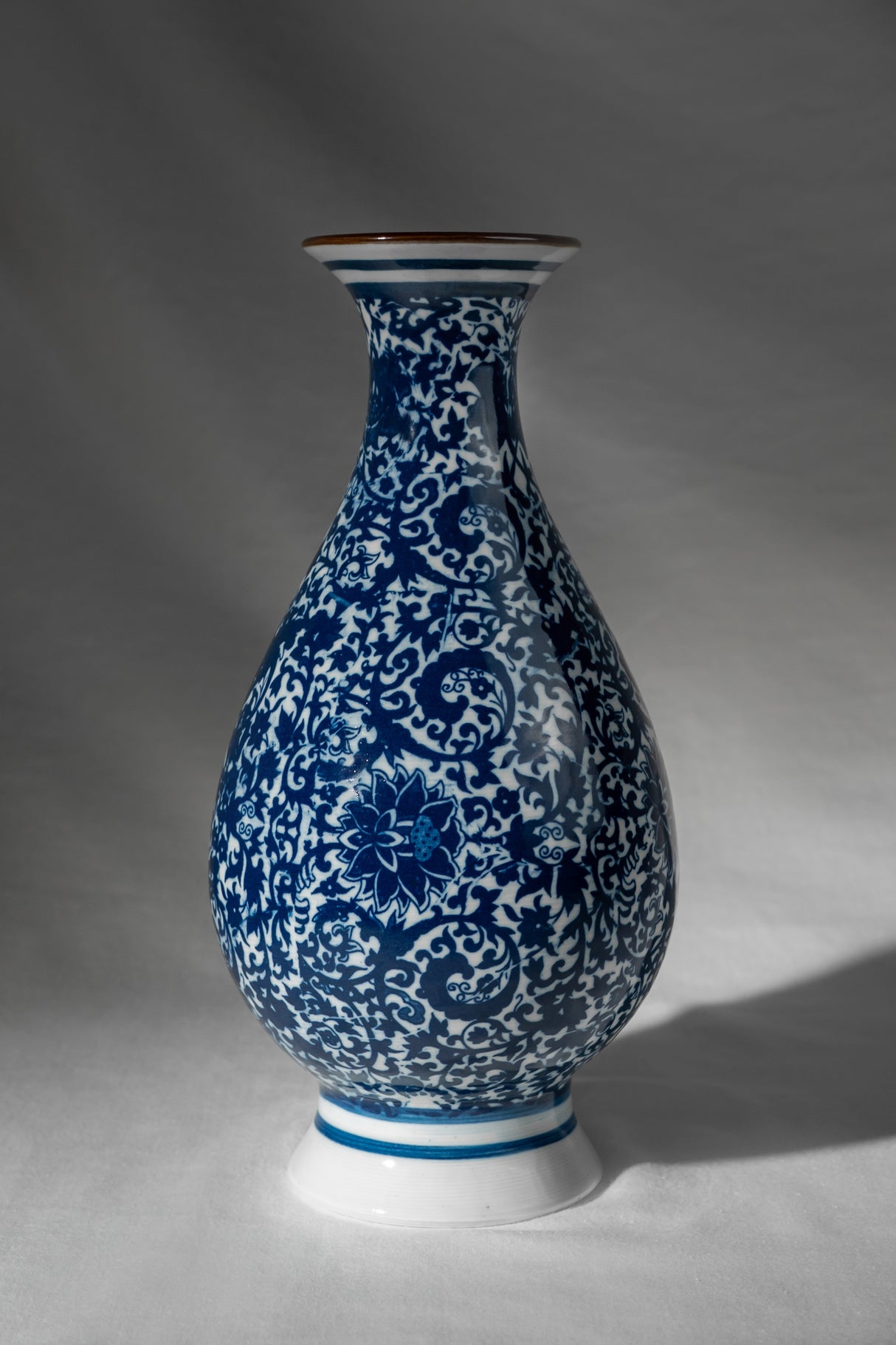 Blue Teardrop Ceramic Vase – 22 cm