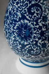 Blue Teardrop Ceramic Vase – 22 cm