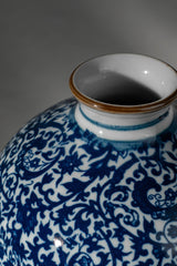 Royal Indigo Ceramic Vase – 23 cm