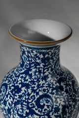 Midnight Curve Ceramic Vase – 22 cm
