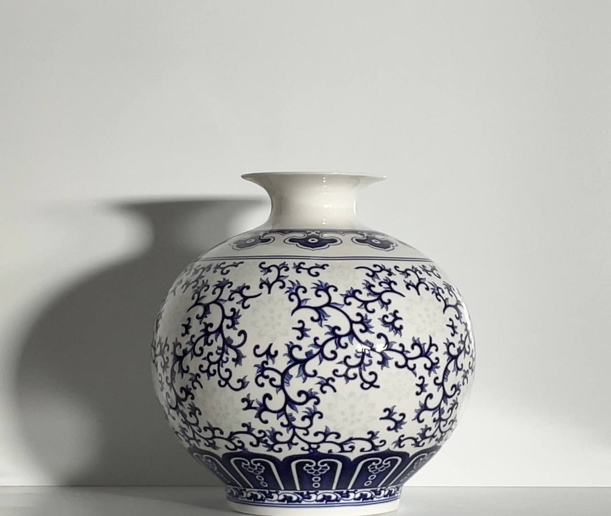 Celestial Round Ceramic Vase – 17 cm