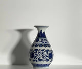 Royal Indigo Teardrop Porcelain Vase – 16 cm