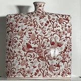 Terracotta Red Floral Ceramic Vase – 37 cm