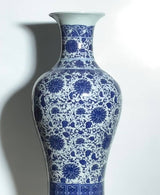Royal Indigo Grand Porcelain Vase – 68 cm