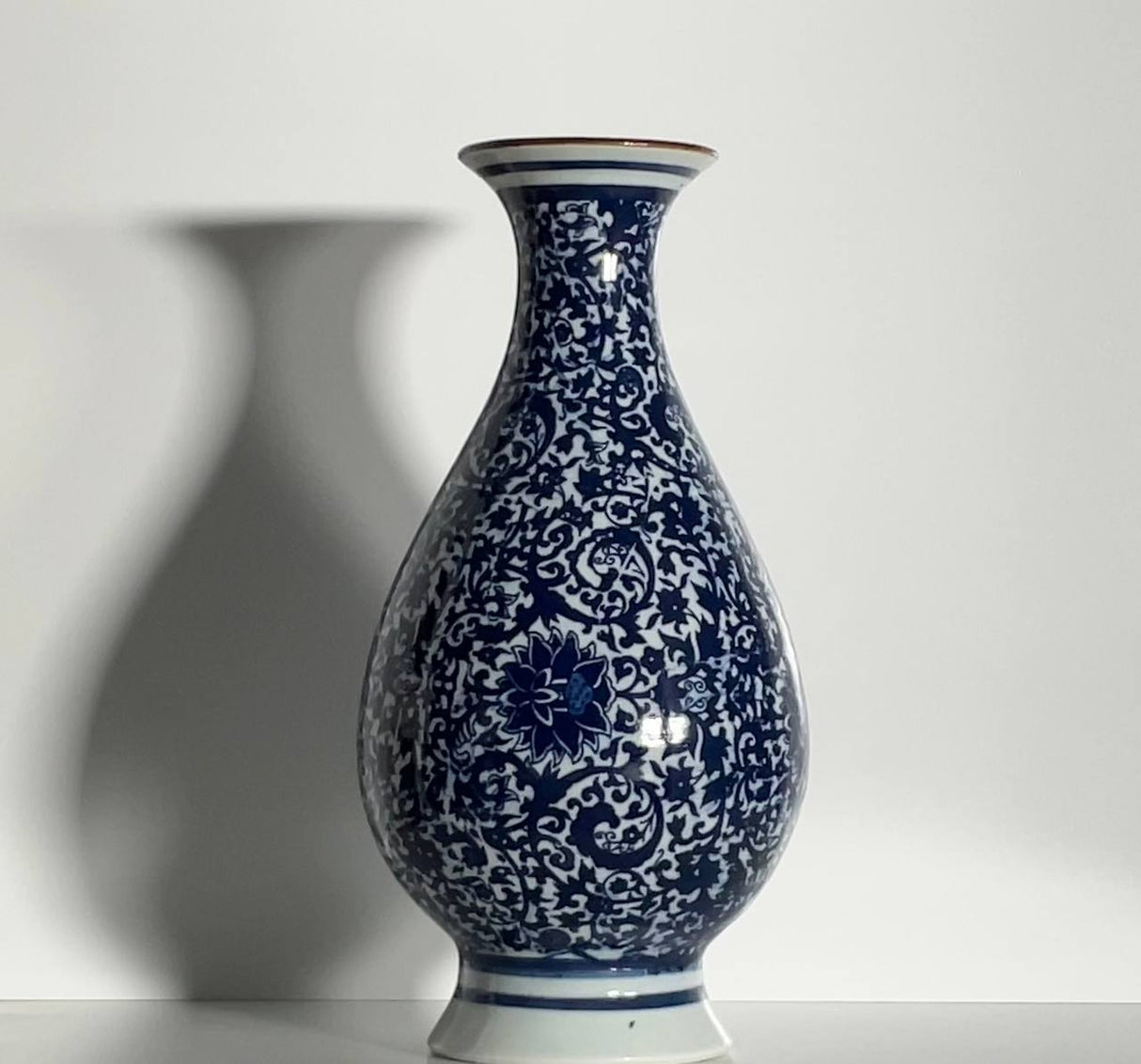 Blue Teardrop Ceramic Vase – 22 cm