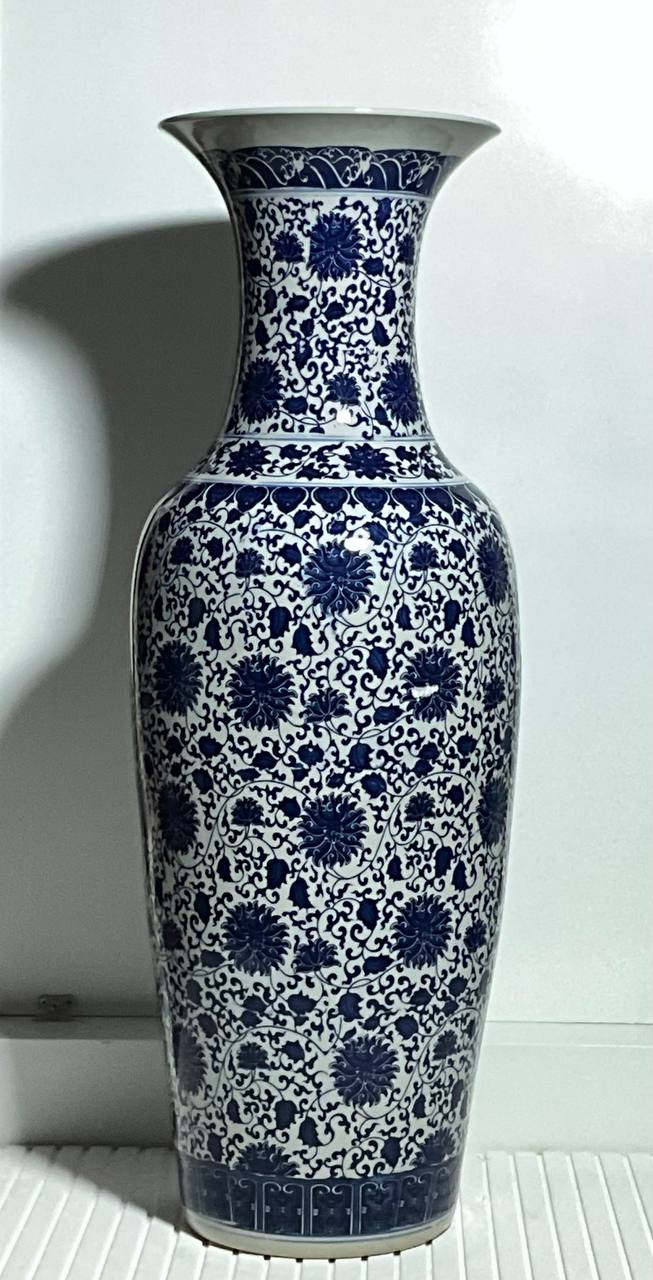 Royal Indigo Majestic Porcelain Vase – 96 cm