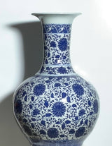 Royal Indigo Grand Round Porcelain Vase – 60 cm